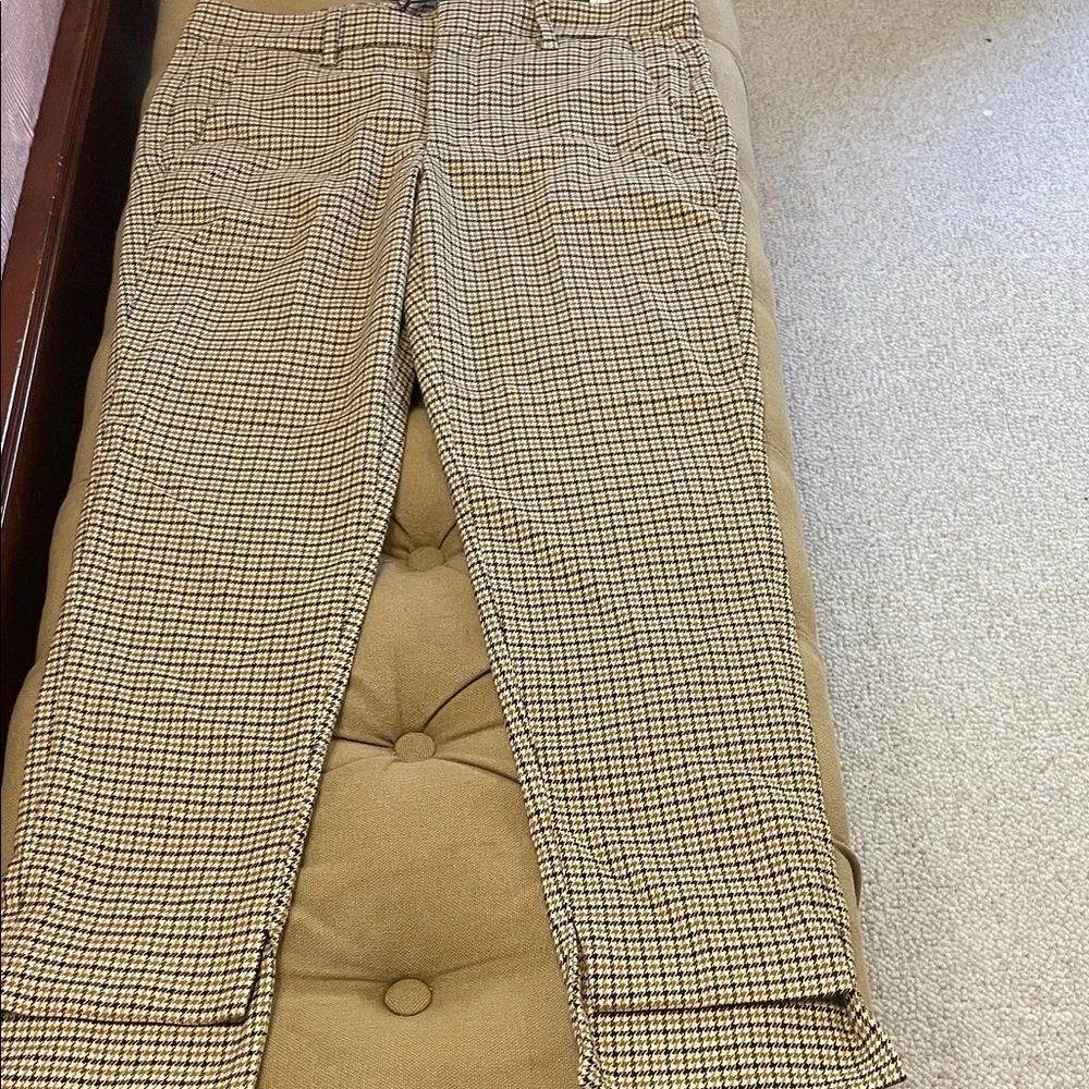 Zara Black & Cream Houndstooth Tailored Pants - Picture 2 of 6